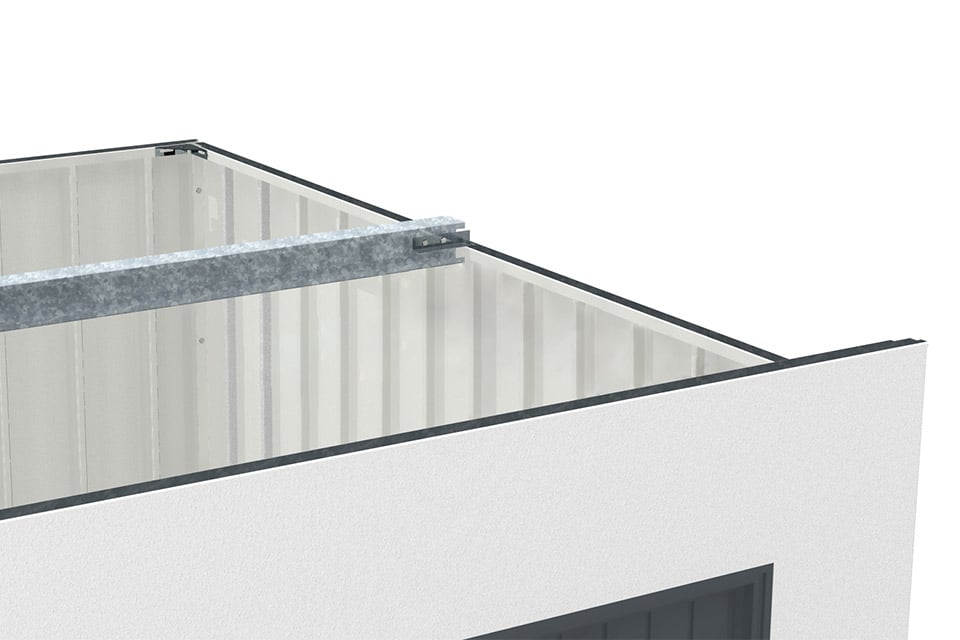 Uloženie nosníkov a spád strechy