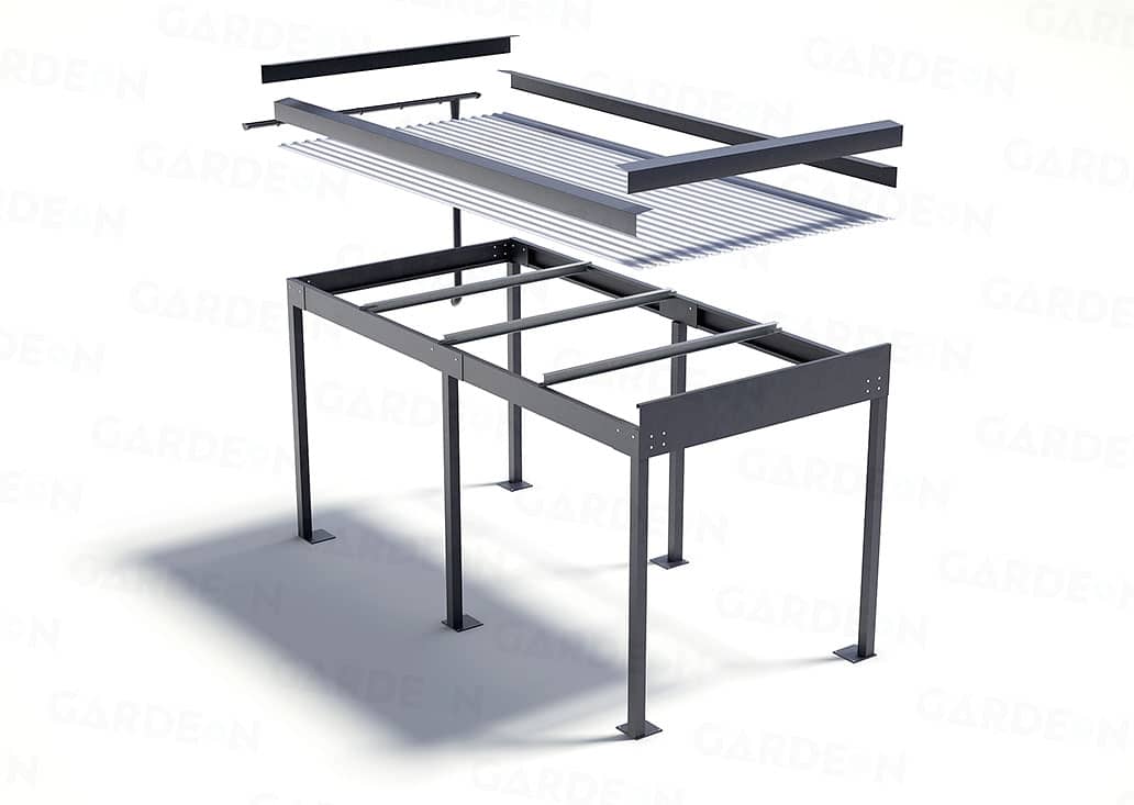 Prístrešok GARDEON pre jedno auto nezateplený