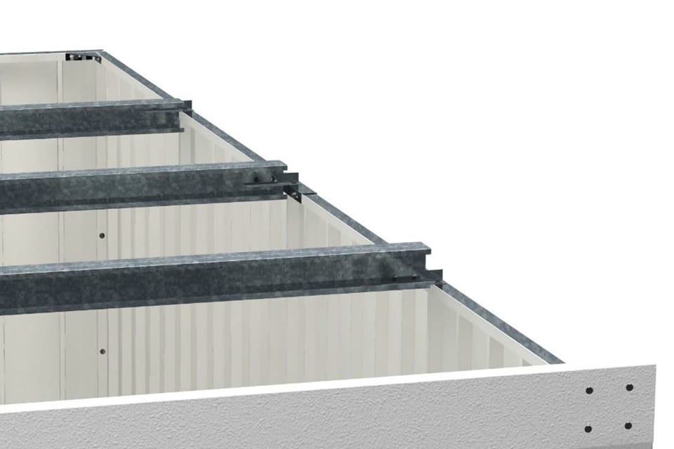 Uloženie nosníkov a spád 