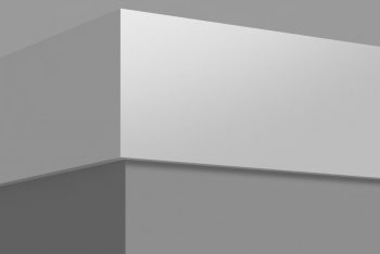 Biela atika na šedej omietke