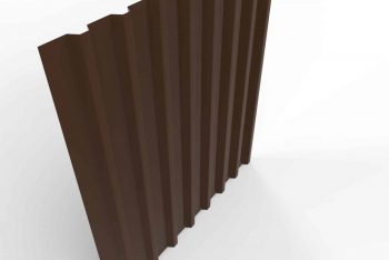 Plechová krytina na garáž v hnedej farbe