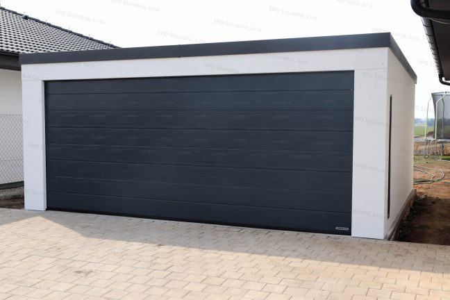 Dizajnová garáž pre dve autá s bránou Hormann