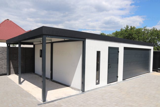 Garáž na mieru s prístreškom