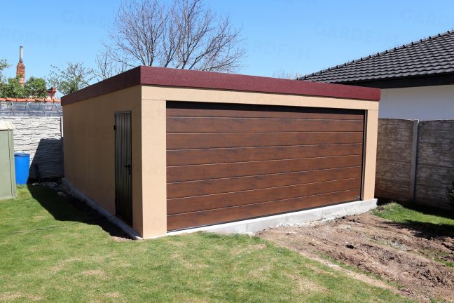 Garáž pre dve autá s rovnou strechou