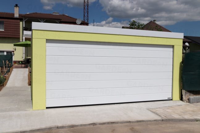 Dvojgaráž v citrónovej omietke