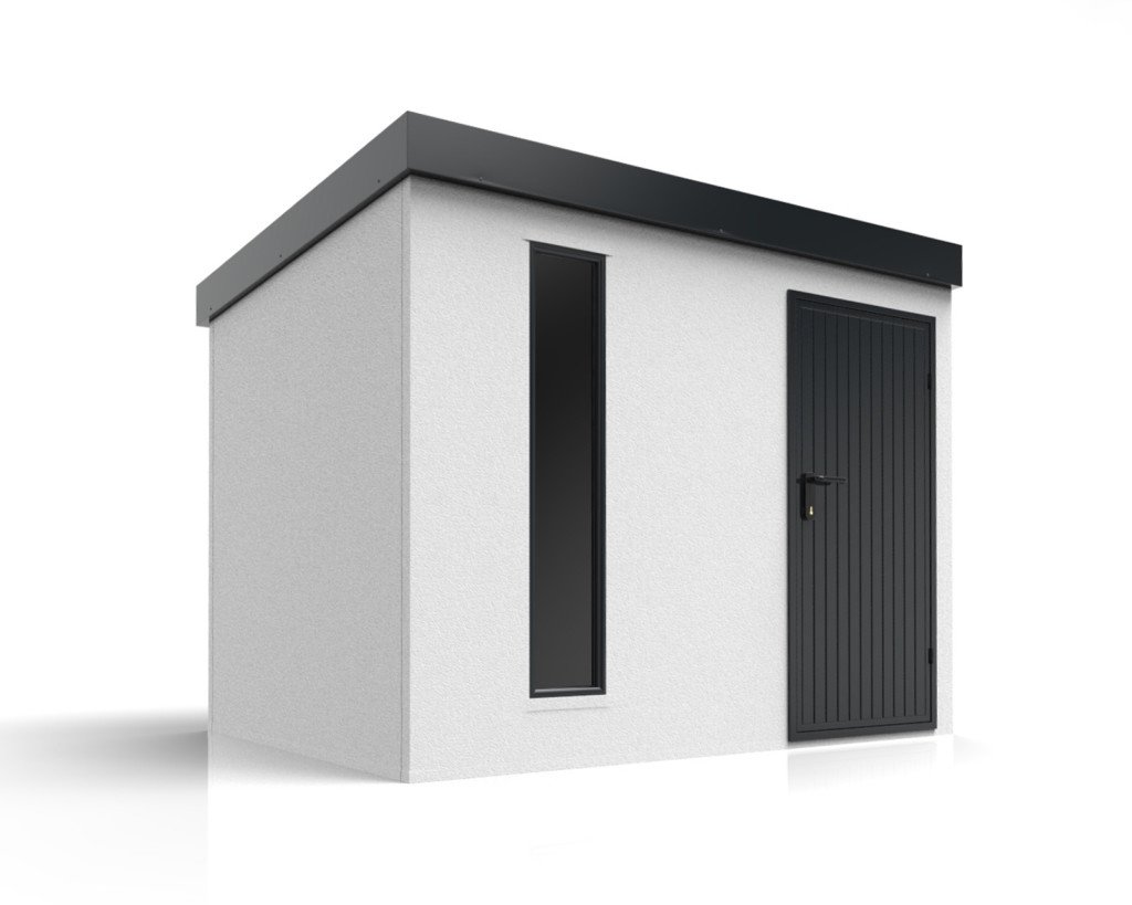 Záhradný domček s antracitovým príslušenstvom