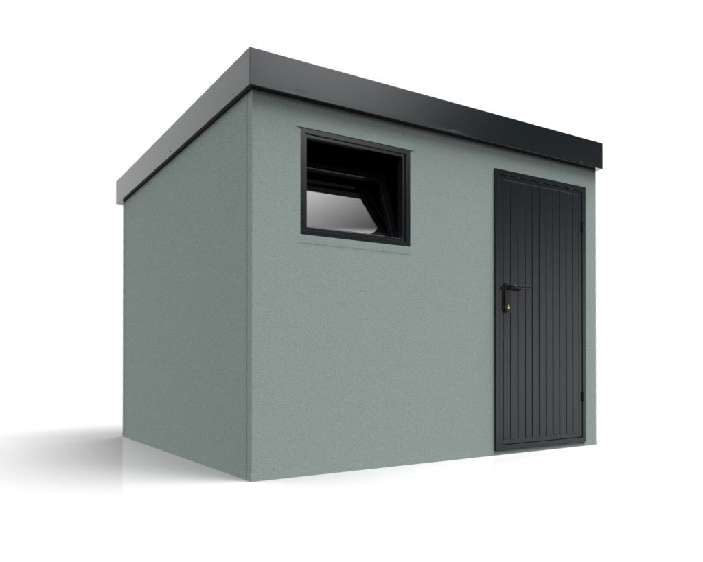 Záhradný domček s pultovou strechou