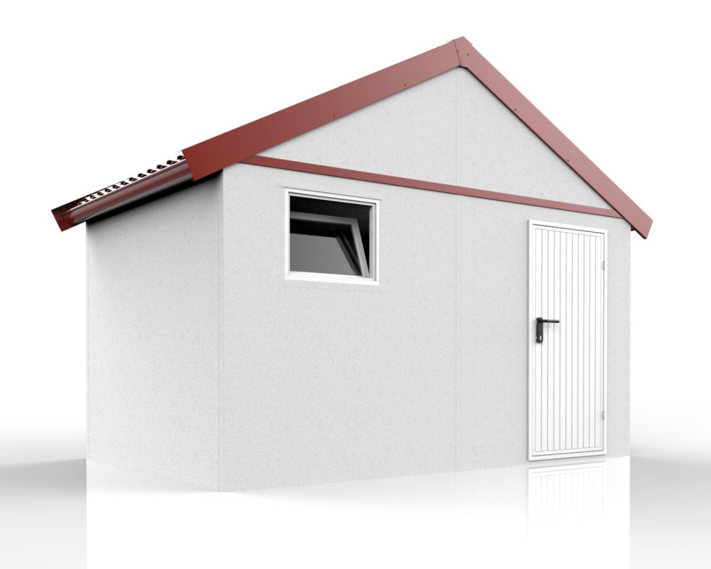 Záhradný domček so sedlovou strechou
