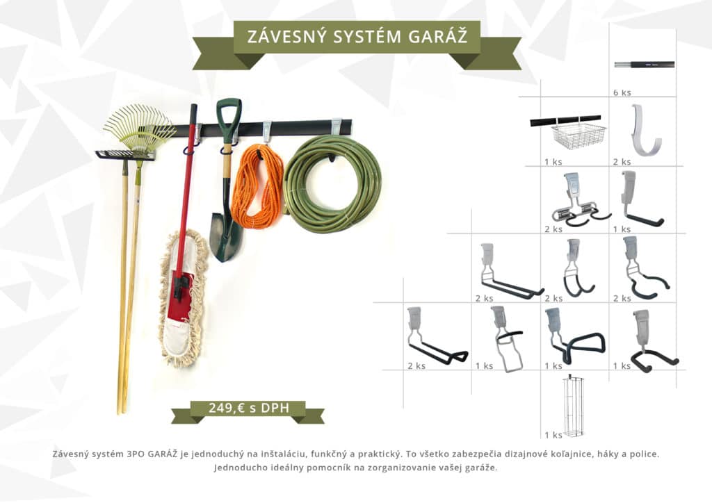 závesný systém - GARÁŽ