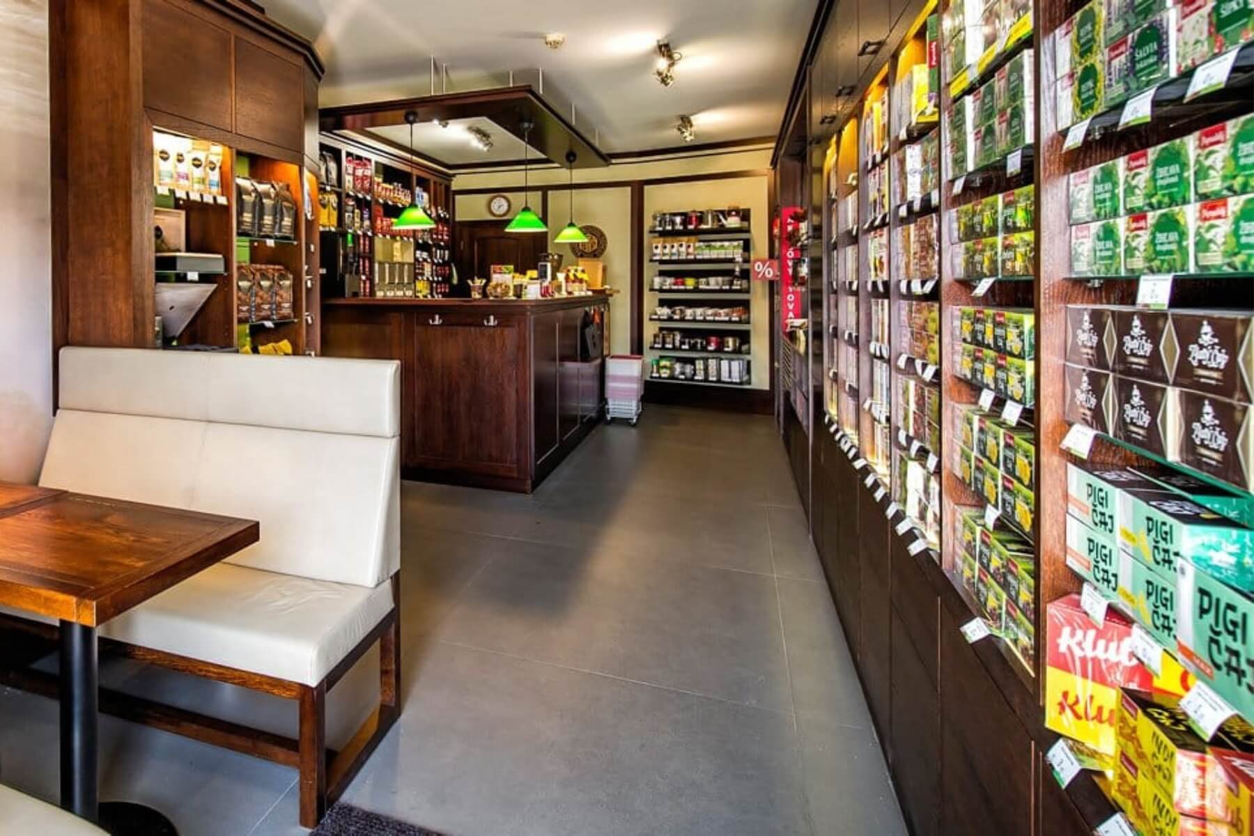 Predajňa kávy a čaju.