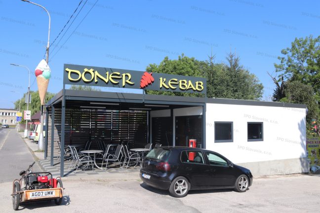 Montovaná predajňa stánku s rýchlym občerstvením