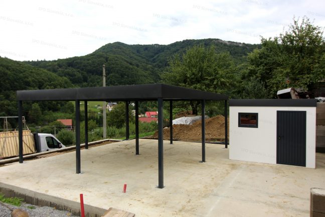 Záhradný domček a prístrešok GARDEON s rovnou strechou