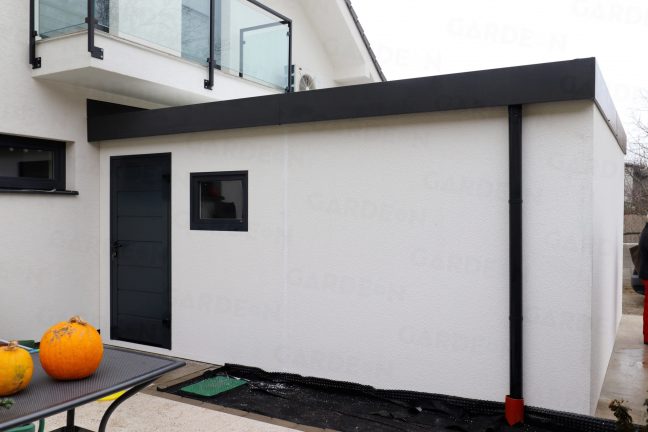 Zadná stena montovanej dvojgaráže GARDEON