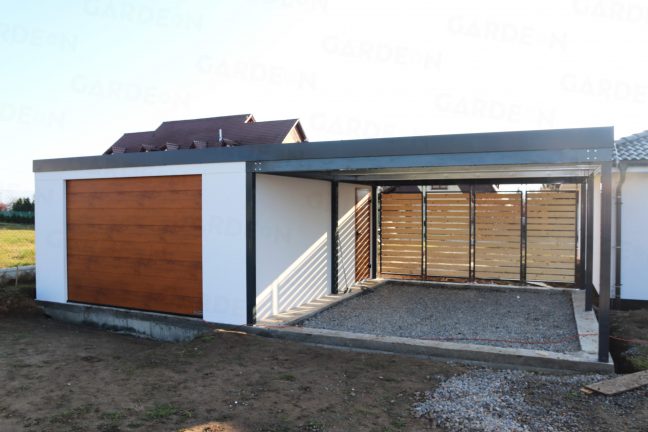Garáž GARDEON s prístreškom na pravej strane