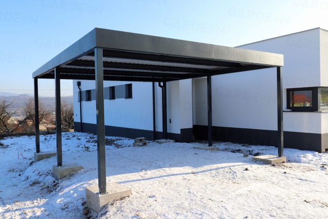 Oceľový prístrešok GARDEON v antracitovej farbe