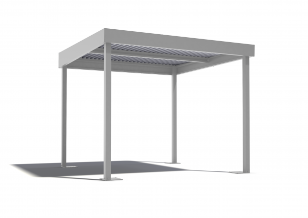 Moderná pergola v sivej farbe