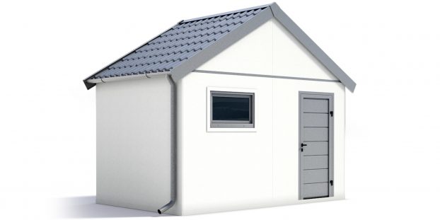 Záhradný domček so sedlovou strechou