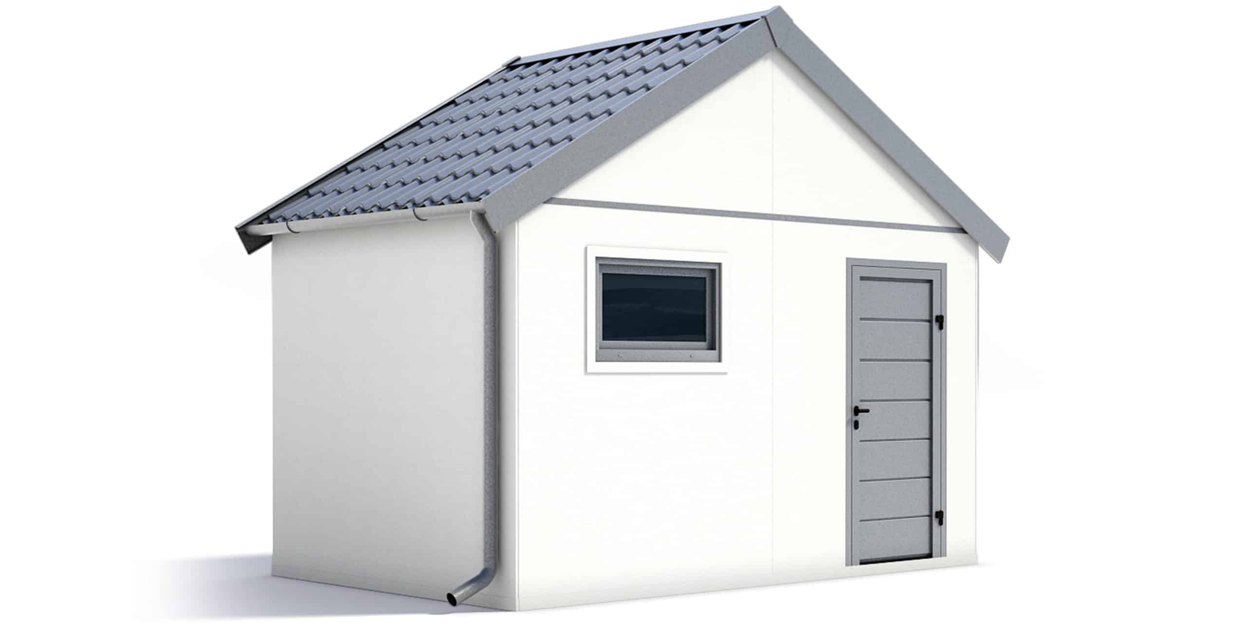 Záhradný domček so sedlovou strechou