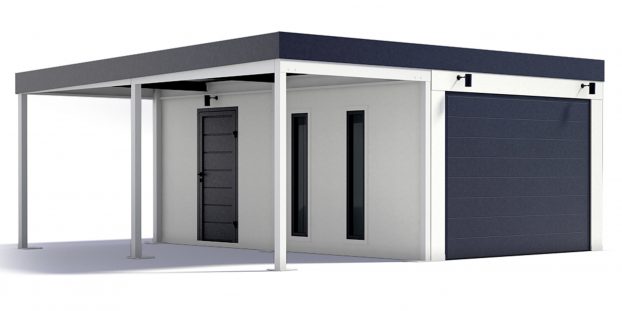 Garáž s prístreškom