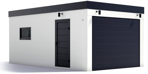 Garáž s pultovou strechou