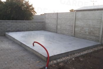 Betónová platňa s prívodom elektriny