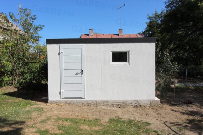 Záhradný domček GARDEON v bielej omietke
