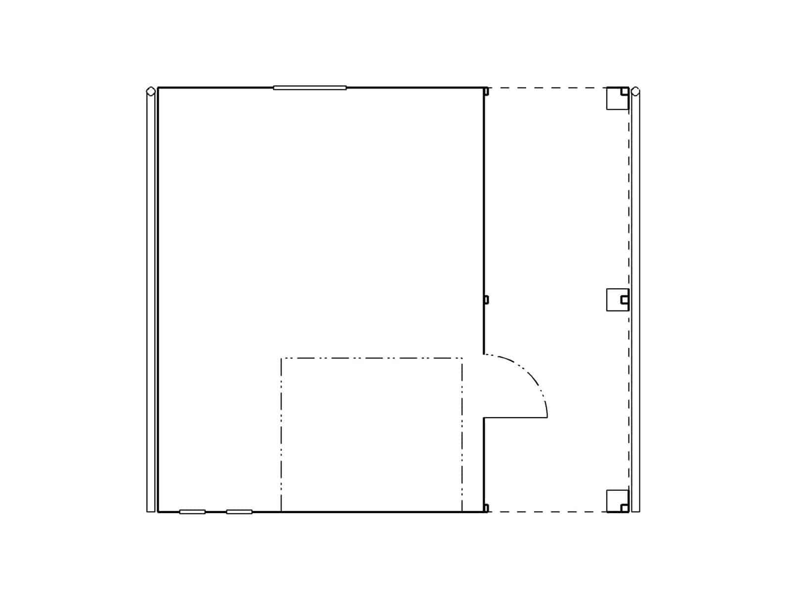 Pôdorys montovanej garáže