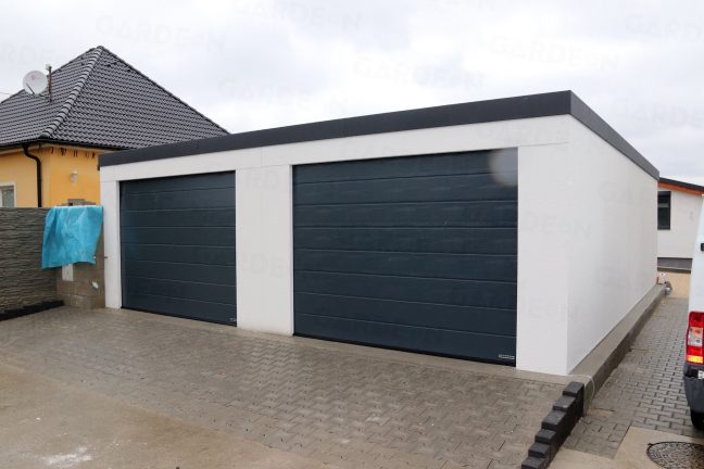 Garáž pre dve autá s dvoma bránami