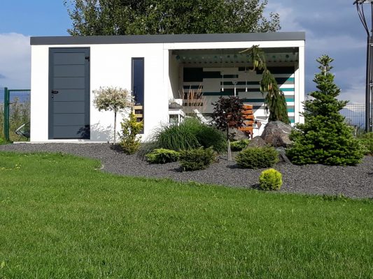 Záhradný domček s prístreškom v okrese Kežmarok