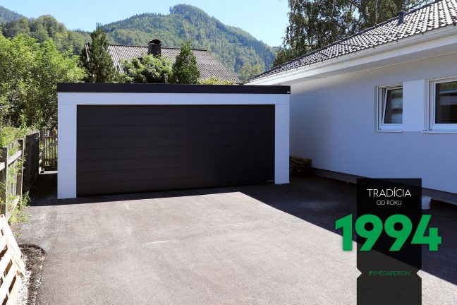 Biela garáž pre dve autá
