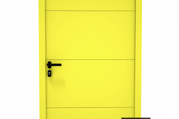 Dvere Hörmann LPU 42 v citrónovo žltej farbe