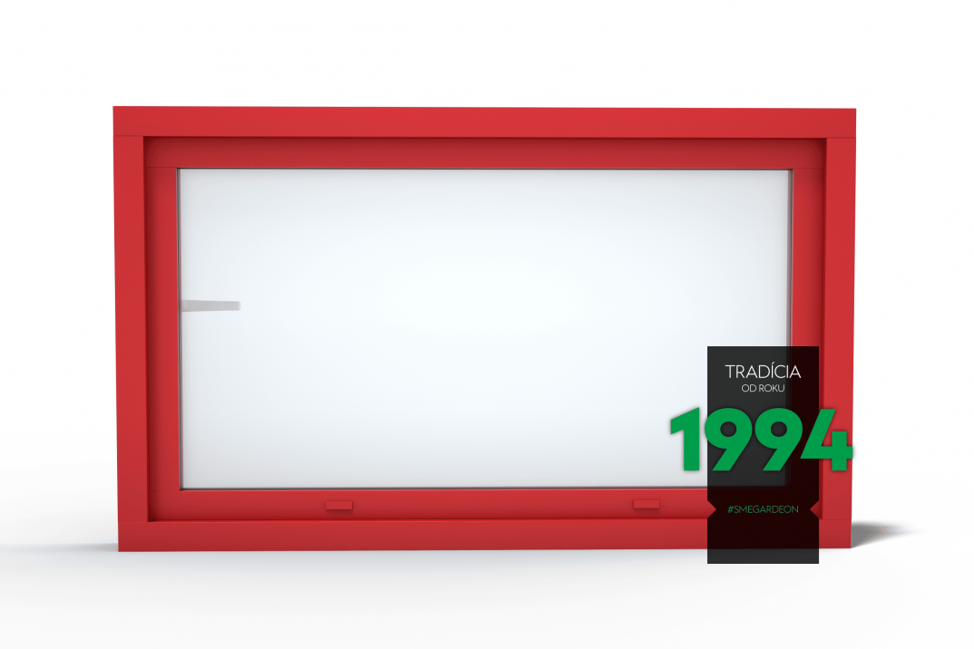 Okno GARDEON v rubínovo červenej farbe 1