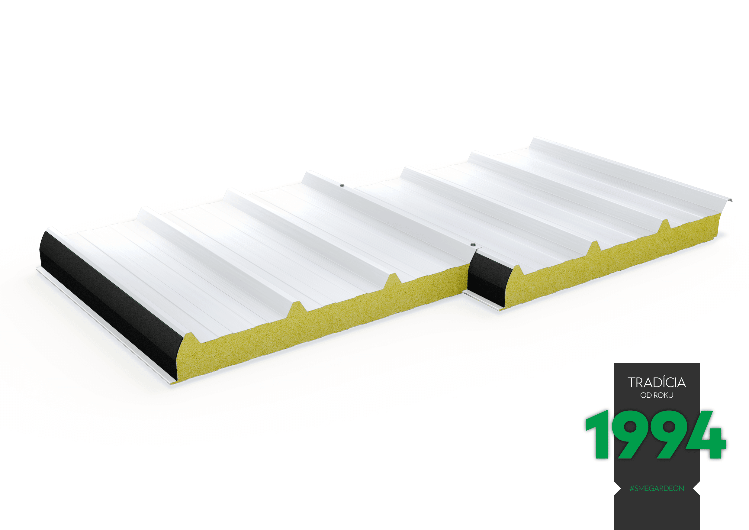 Rozsyp prístrešku pre dve autá s izolovaným sendvičom