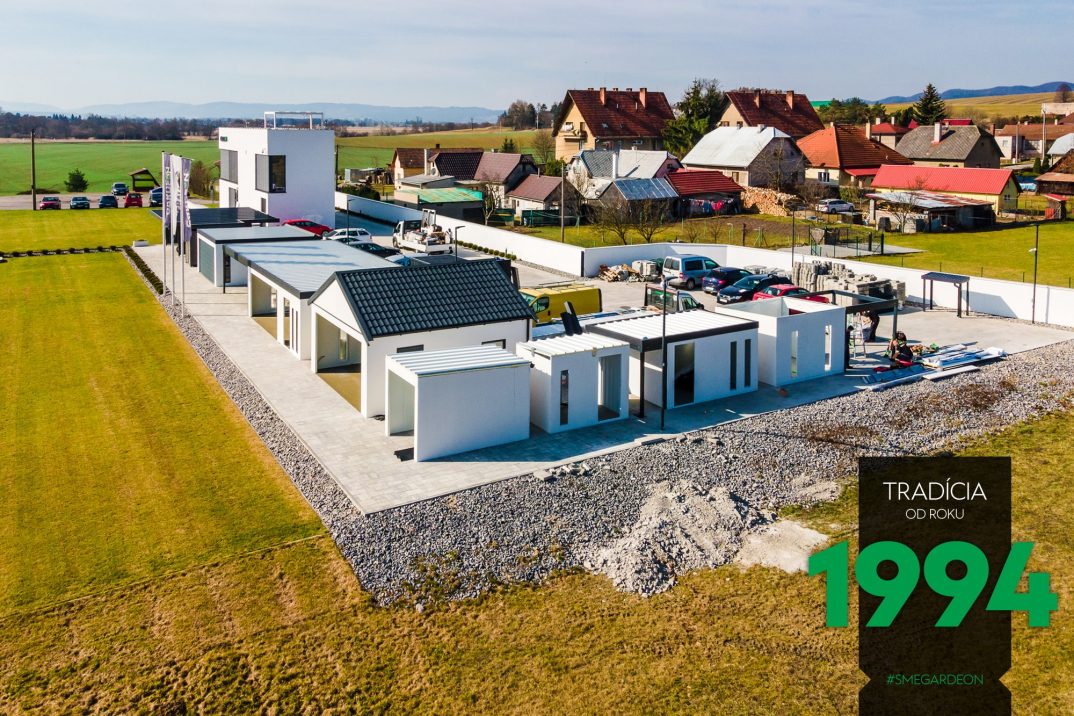 Montované stavby v showroome v GARDEONe