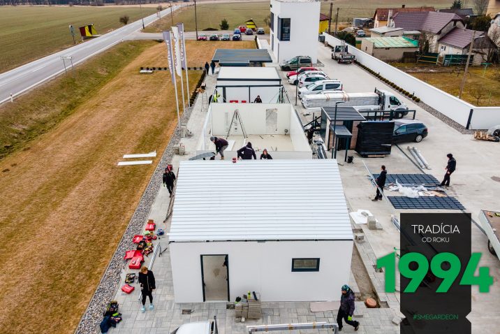 Montáž montovaných stavieb GARDEON v showroome