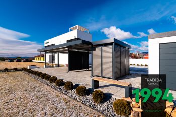 Prístrešok SIEBAU pre tri autá v tmavej atike