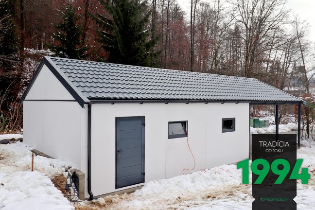 Atypická garáž so sedlovou strechou