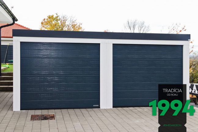 Garáž pre dve autá s dvoma bránami