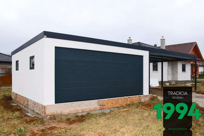 Dvojgaráž s prístreškom
