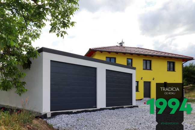 Garáž pre dve autá s dvomi garážovými bránami