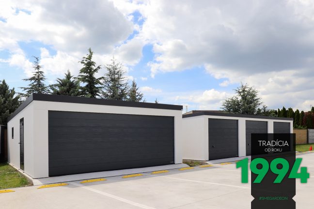 Dvojgaráž a radová garáž pre tri autá