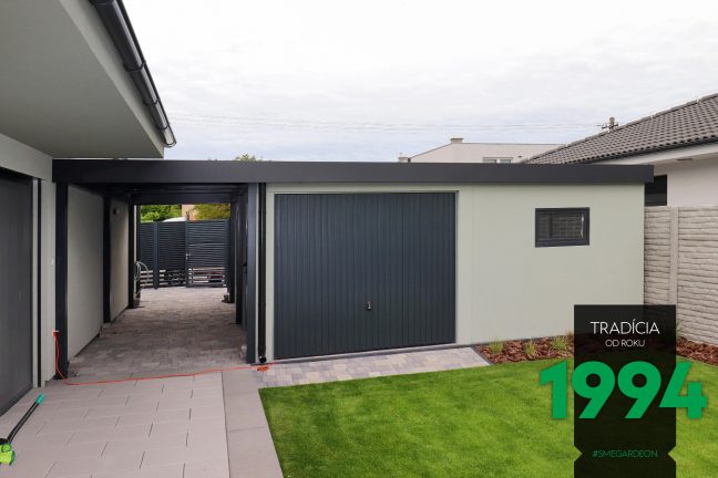 Neizolovaná garážová brána pri okienku