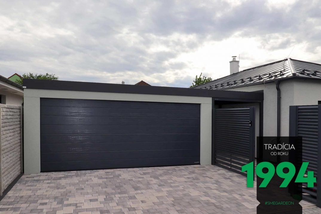 Dvojgaráž s prístreškom