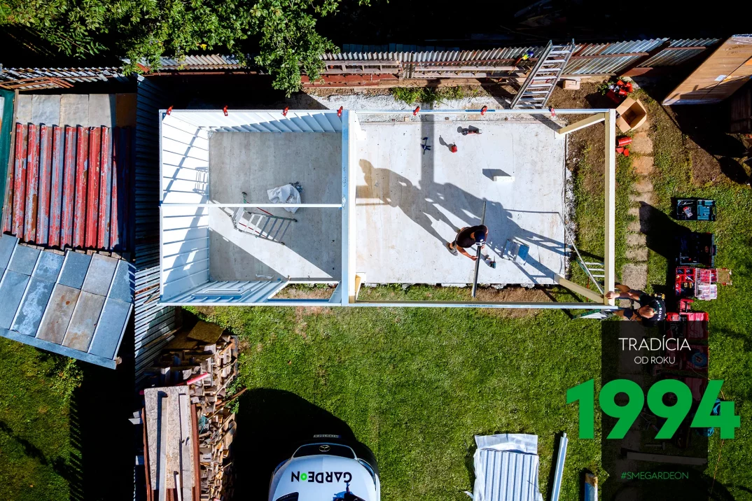 Pohľad na montáž zhora