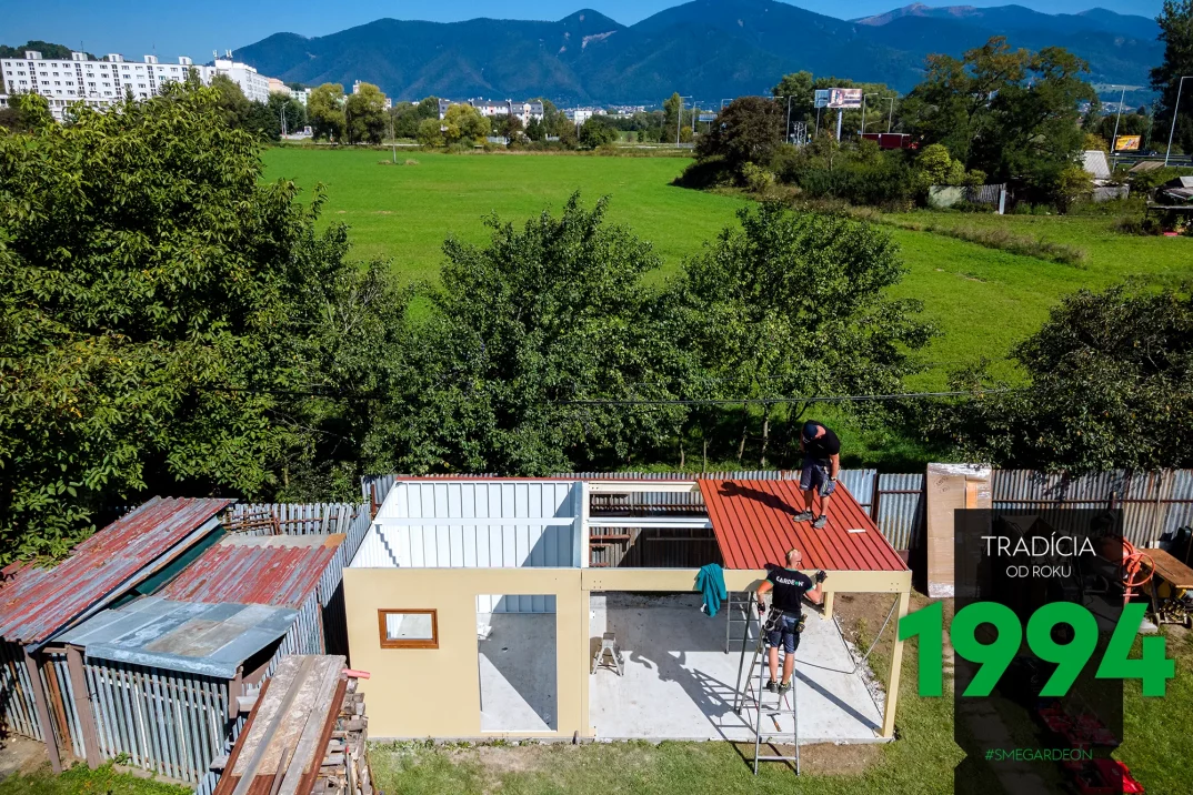 Montáž pultovej strechy