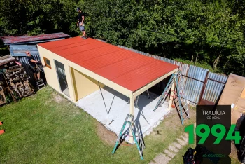 Montáž pultovej strechy