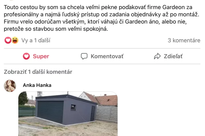 Recenzia z Facebooku