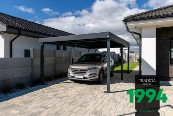 Prístrešok pre dve autá v antracite