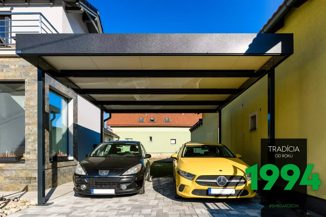 Autá pod prístreškom GARDEON pre dve autá