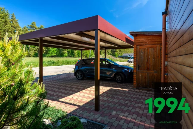 Prístrešok v hnedej farbe